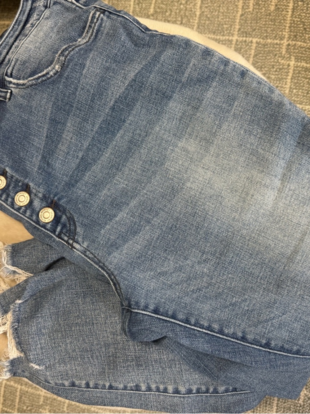 Flying Monkey Distressed Ankle Crop Jeans in Medium Blue - Picture 3 of 8